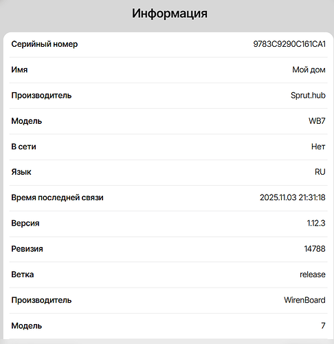 Настройки Sprut