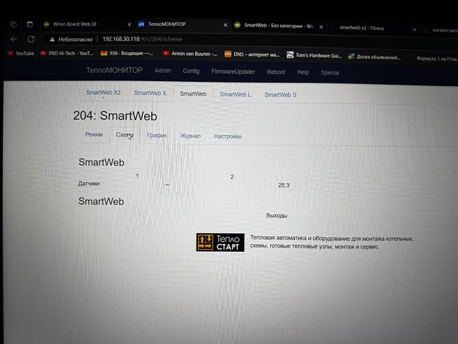 На экране отображается страница с заголовком "204: SmartWeb", содержащая информацию о сервисе SmartWeb. (Captioned by AI)