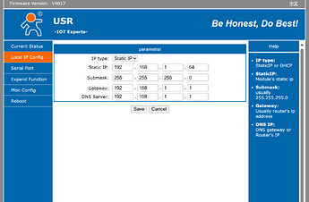 На изображении показан интерфейс настройки локальной IP-конфигурации устройства с параметрами статического IP, маски подсети, шлюза и DNS-сервера. (Captioned by AI)