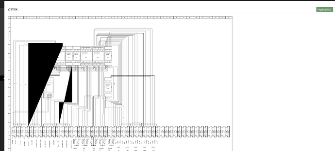 На изображении представлена схема, вероятно, планировки или электрических соединений для второго этажа, с множеством соединений и компонентов. (Captioned by AI)