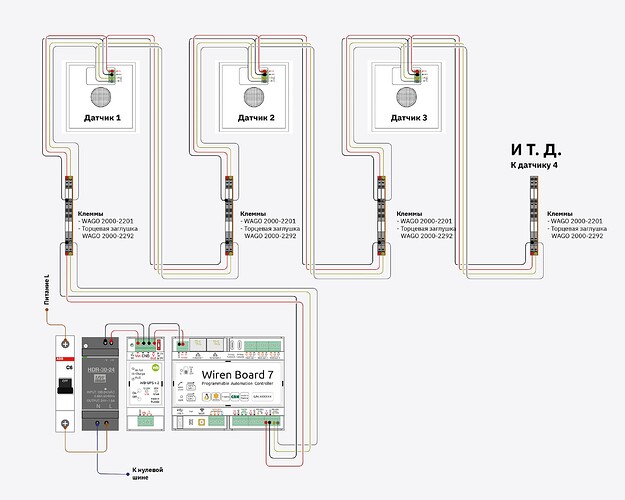 Подключение датчиков