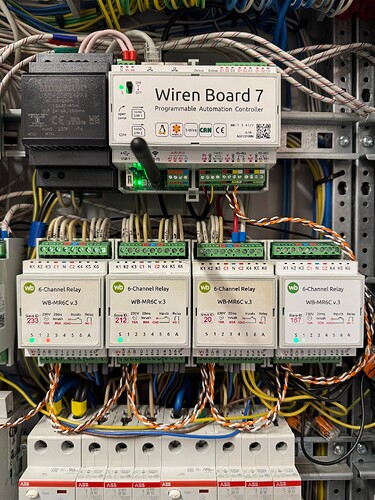 Контроллер WB и подключенное к нему оборудование