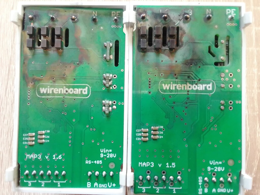 WB-MAP прогорела плата - Счётчики WB-MAP - Wiren Board Support