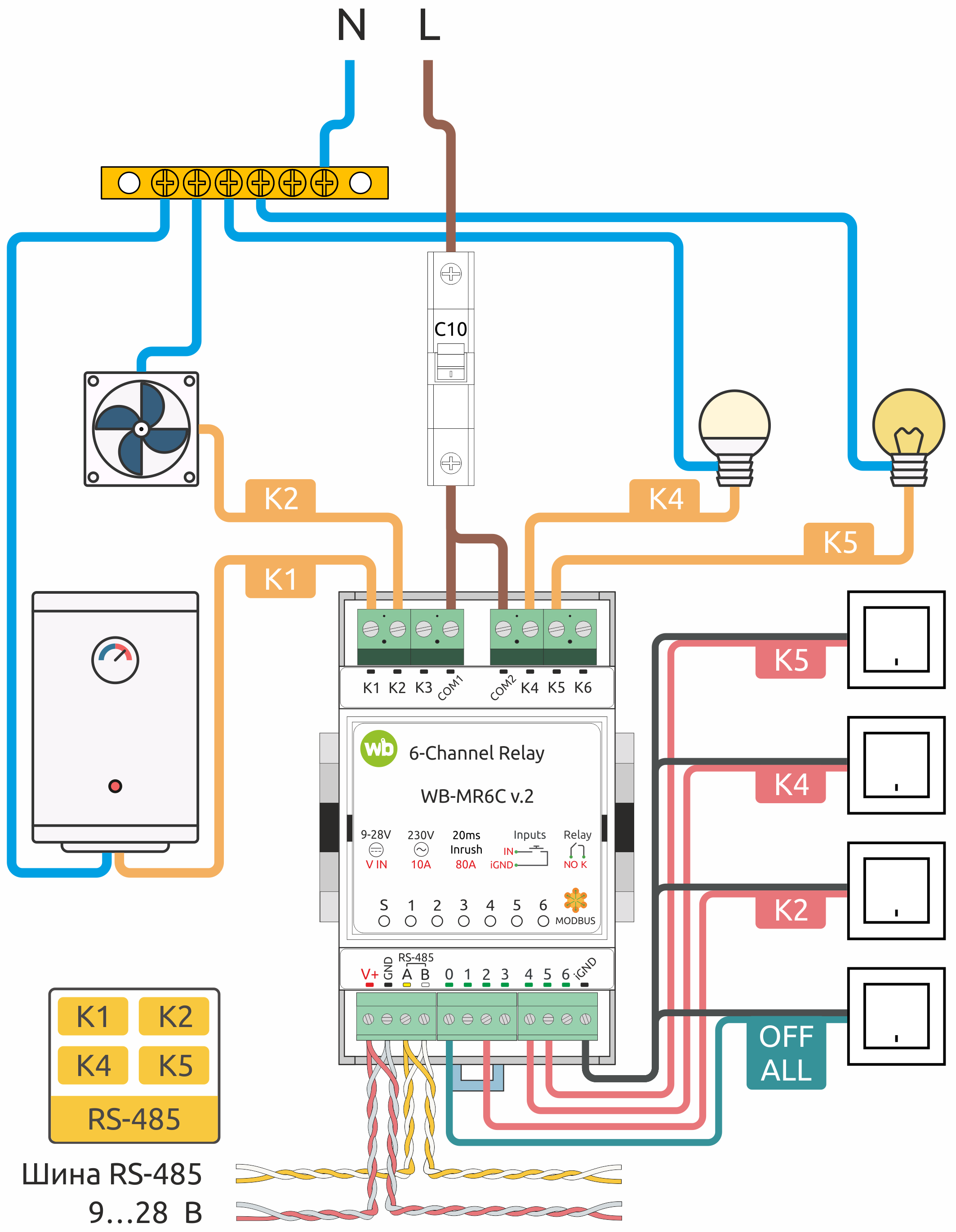 Подключение выключателей - Wiren Board Support